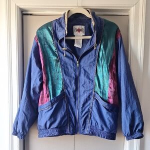 Colorful 90s Vintage Windbreaker Jacket